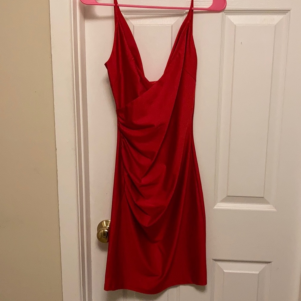 Red dress, stretchy and very comfortable